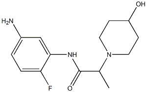 N-(5-amino-2-fluorophenyl)-2-(4-hydroxypiperidin-1-yl)propanamide 구조식 이미지