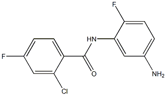 N-(5-amino-2-fluorophenyl)-2-chloro-4-fluorobenzamide 구조식 이미지