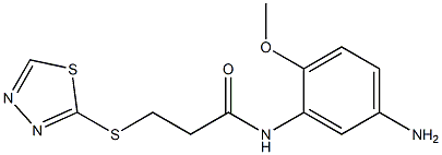 N-(5-amino-2-methoxyphenyl)-3-(1,3,4-thiadiazol-2-ylsulfanyl)propanamide Structure