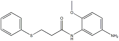N-(5-amino-2-methoxyphenyl)-3-(phenylsulfanyl)propanamide 구조식 이미지