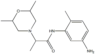 N-(5-amino-2-methylphenyl)-2-(2,6-dimethylmorpholin-4-yl)propanamide 구조식 이미지