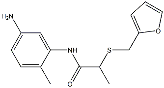 N-(5-amino-2-methylphenyl)-2-[(furan-2-ylmethyl)sulfanyl]propanamide 구조식 이미지