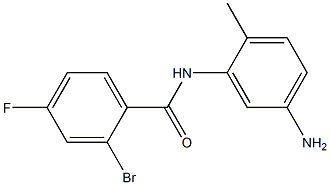 N-(5-amino-2-methylphenyl)-2-bromo-4-fluorobenzamide 구조식 이미지