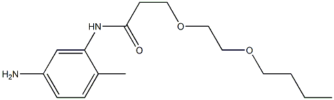 N-(5-amino-2-methylphenyl)-3-(2-butoxyethoxy)propanamide 구조식 이미지