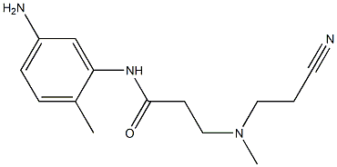 N-(5-amino-2-methylphenyl)-3-[(2-cyanoethyl)(methyl)amino]propanamide 구조식 이미지
