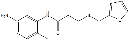 N-(5-amino-2-methylphenyl)-3-[(furan-2-ylmethyl)sulfanyl]propanamide 구조식 이미지