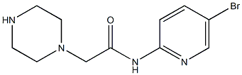 N-(5-bromopyridin-2-yl)-2-(piperazin-1-yl)acetamide Structure