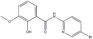 N-(5-bromopyridin-2-yl)-2-hydroxy-3-methoxybenzamide 구조식 이미지