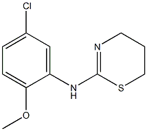 N-(5-chloro-2-methoxyphenyl)-5,6-dihydro-4H-1,3-thiazin-2-amine 구조식 이미지