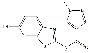 N-(6-amino-1,3-benzothiazol-2-yl)-1-methyl-1H-pyrazole-4-carboxamide Structure