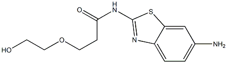 N-(6-amino-1,3-benzothiazol-2-yl)-3-(2-hydroxyethoxy)propanamide 구조식 이미지