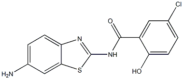 N-(6-amino-1,3-benzothiazol-2-yl)-5-chloro-2-hydroxybenzamide 구조식 이미지