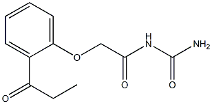 N-(aminocarbonyl)-2-(2-propionylphenoxy)acetamide Structure