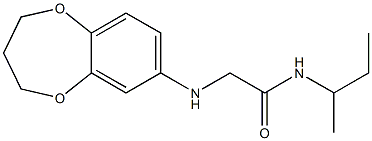 N-(butan-2-yl)-2-(3,4-dihydro-2H-1,5-benzodioxepin-7-ylamino)acetamide Structure