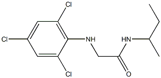 N-(butan-2-yl)-2-[(2,4,6-trichlorophenyl)amino]acetamide Structure