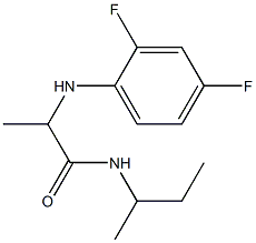 N-(butan-2-yl)-2-[(2,4-difluorophenyl)amino]propanamide 구조식 이미지