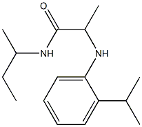 N-(butan-2-yl)-2-{[2-(propan-2-yl)phenyl]amino}propanamide 구조식 이미지