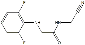 N-(cyanomethyl)-2-[(2,6-difluorophenyl)amino]acetamide 구조식 이미지