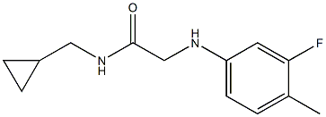 N-(cyclopropylmethyl)-2-[(3-fluoro-4-methylphenyl)amino]acetamide Structure