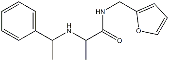 N-(furan-2-ylmethyl)-2-[(1-phenylethyl)amino]propanamide 구조식 이미지