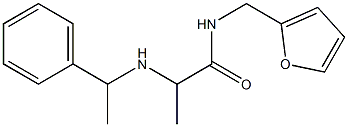 N-(furan-2-ylmethyl)-2-[(1-phenylethyl)amino]propanamide Structure