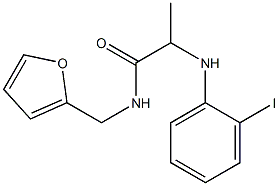 N-(furan-2-ylmethyl)-2-[(2-iodophenyl)amino]propanamide 구조식 이미지