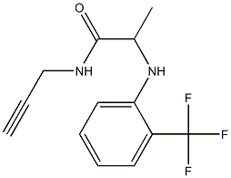 N-(prop-2-yn-1-yl)-2-{[2-(trifluoromethyl)phenyl]amino}propanamide 구조식 이미지