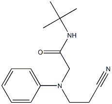 N-(tert-butyl)-2-[(2-cyanoethyl)(phenyl)amino]acetamide 구조식 이미지