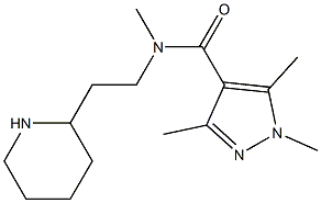 N,1,3,5-tetramethyl-N-[2-(piperidin-2-yl)ethyl]-1H-pyrazole-4-carboxamide Structure