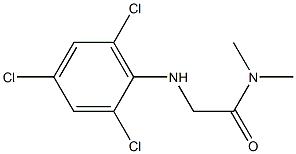 N,N-dimethyl-2-[(2,4,6-trichlorophenyl)amino]acetamide 구조식 이미지