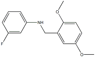 N-[(2,5-dimethoxyphenyl)methyl]-3-fluoroaniline 구조식 이미지