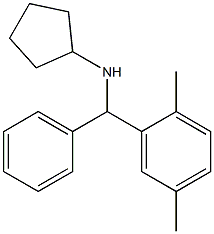 N-[(2,5-dimethylphenyl)(phenyl)methyl]cyclopentanamine 구조식 이미지