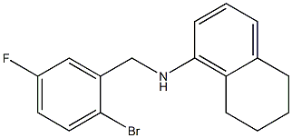 N-[(2-bromo-5-fluorophenyl)methyl]-5,6,7,8-tetrahydronaphthalen-1-amine 구조식 이미지