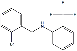 N-[(2-bromophenyl)methyl]-2-(trifluoromethyl)aniline 구조식 이미지