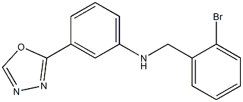 N-[(2-bromophenyl)methyl]-3-(1,3,4-oxadiazol-2-yl)aniline 구조식 이미지