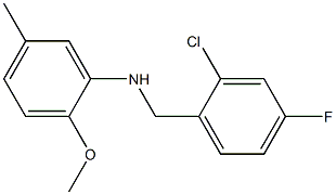 N-[(2-chloro-4-fluorophenyl)methyl]-2-methoxy-5-methylaniline Structure