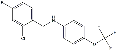 N-[(2-chloro-4-fluorophenyl)methyl]-4-(trifluoromethoxy)aniline 구조식 이미지