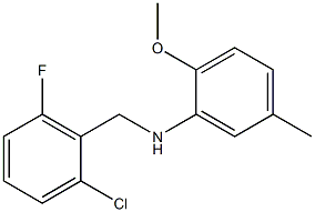 N-[(2-chloro-6-fluorophenyl)methyl]-2-methoxy-5-methylaniline 구조식 이미지