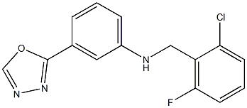 N-[(2-chloro-6-fluorophenyl)methyl]-3-(1,3,4-oxadiazol-2-yl)aniline Structure