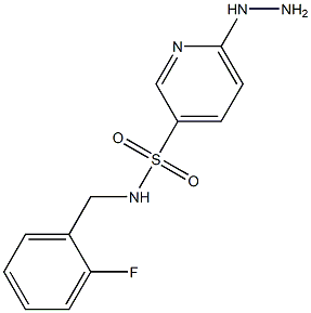 N-[(2-fluorophenyl)methyl]-6-hydrazinylpyridine-3-sulfonamide Structure