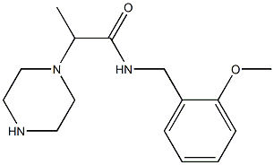 N-[(2-methoxyphenyl)methyl]-2-(piperazin-1-yl)propanamide Structure