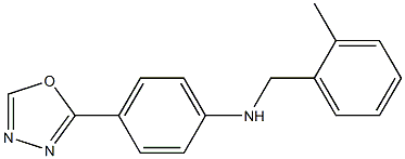 N-[(2-methylphenyl)methyl]-4-(1,3,4-oxadiazol-2-yl)aniline 구조식 이미지