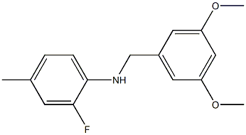 N-[(3,5-dimethoxyphenyl)methyl]-2-fluoro-4-methylaniline 구조식 이미지