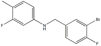 N-[(3-bromo-4-fluorophenyl)methyl]-3-fluoro-4-methylaniline 구조식 이미지