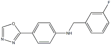 N-[(3-fluorophenyl)methyl]-4-(1,3,4-oxadiazol-2-yl)aniline 구조식 이미지