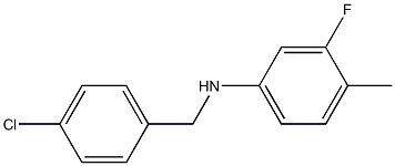 N-[(4-chlorophenyl)methyl]-3-fluoro-4-methylaniline Structure