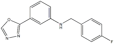 N-[(4-fluorophenyl)methyl]-3-(1,3,4-oxadiazol-2-yl)aniline 구조식 이미지