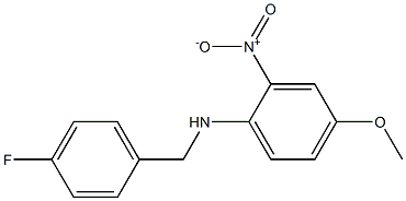 N-[(4-fluorophenyl)methyl]-4-methoxy-2-nitroaniline Structure