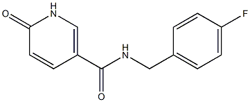 N-[(4-fluorophenyl)methyl]-6-oxo-1,6-dihydropyridine-3-carboxamide 구조식 이미지