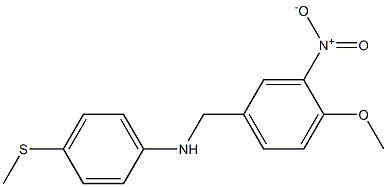 N-[(4-methoxy-3-nitrophenyl)methyl]-4-(methylsulfanyl)aniline Structure